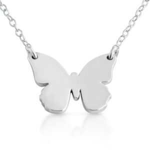 azaggi sterling silver handcrafted sweet butterfly silhouette pendant necklace (22)