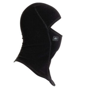 turtle fur recycled micro fur fleece maxclava single-layer performance balaclava, black