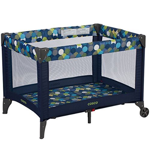 Cosco Funsport Compact Portable Playard, Lightweight, Easy Set up, Foldable Baby Playpen with Carry Bag, Comet