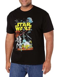 star wars men's galactic battle t-shirt - black - x large