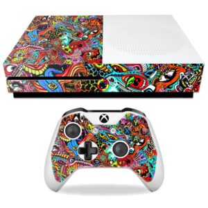 mightyskins skin compatible with microsoft xbox one s - acid trippy | protective, durable, and unique vinyl decal wrap cover | easy to apply, remove, and change styles | made in the usa