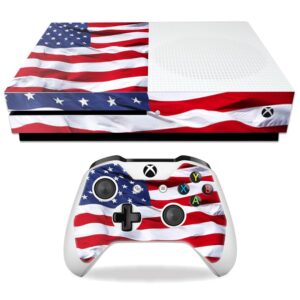 MightySkins Skin Compatible with Microsoft Xbox One S - American Flag | Protective, Durable, and Unique Vinyl Decal wrap Cover | Easy to Apply, Remove, and Change Styles | Made in The USA