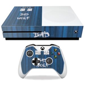 mightyskins skin compatible with microsoft xbox one s - time lord box | protective, durable, and unique vinyl decal wrap cover | easy to apply, remove, and change styles | made in the usa