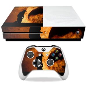 mightyskins skin compatible with microsoft xbox one s wrap cover sticker skins firefighter