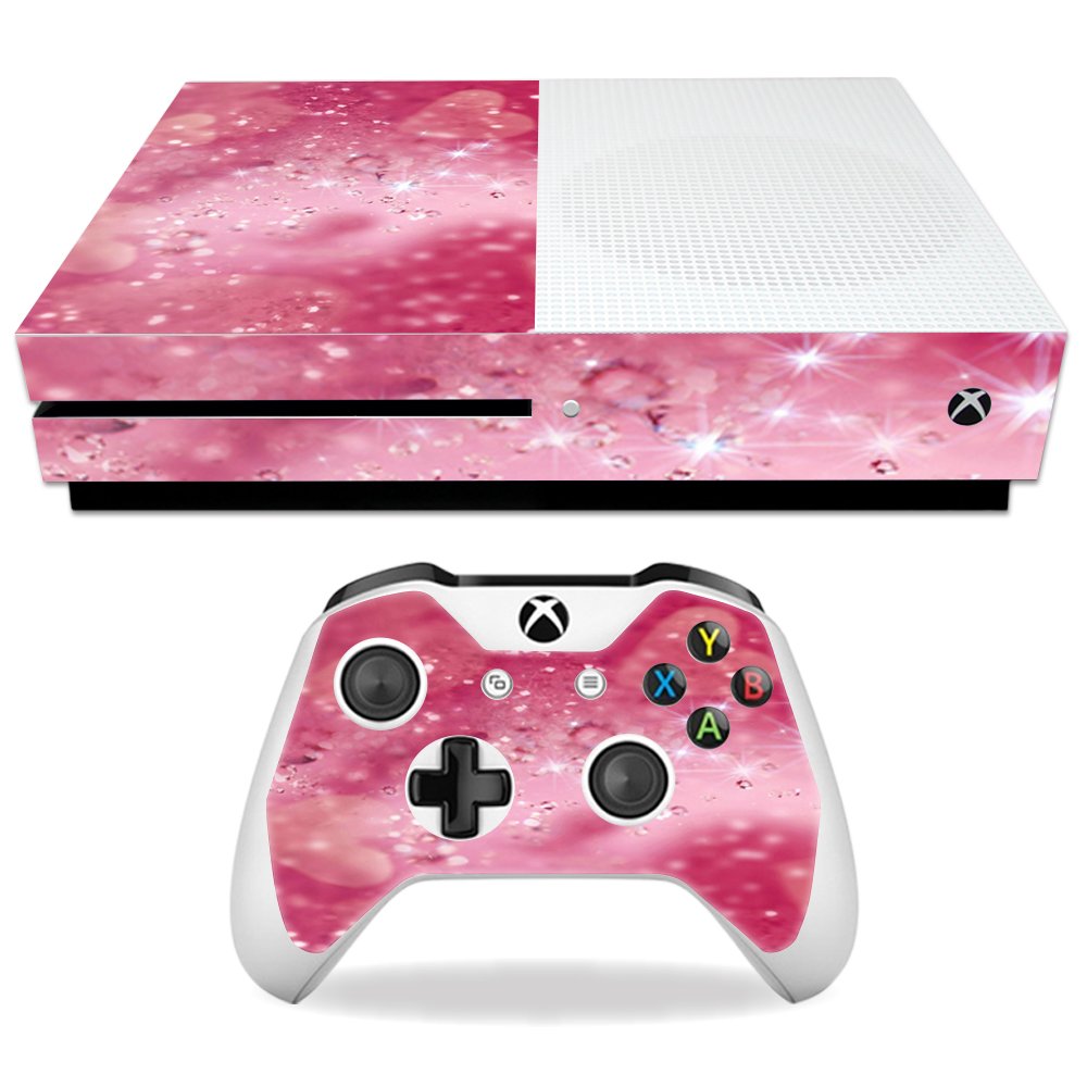 MightySkins Skin Compatible with Microsoft Xbox One S wrap Cover Sticker Skins Pink Diamonds