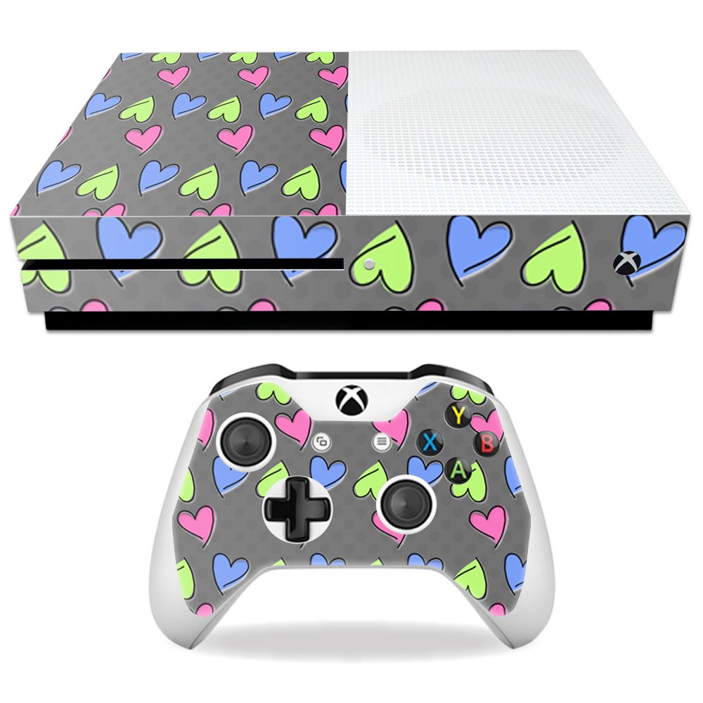 MightySkins Skin Compatible with Microsoft Xbox One S - Girly | Protective, Durable, and Unique Vinyl Decal wrap Cover | Easy to Apply, Remove, and Change Styles | Made in The USA