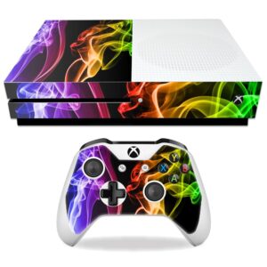 MightySkins Skin Compatible with Microsoft Xbox One S - Bright Smoke | Protective, Durable, and Unique Vinyl Decal wrap Cover | Easy to Apply, Remove, and Change Styles | Made in The USA