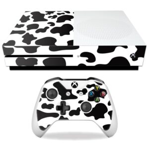 mightyskins skin compatible with microsoft xbox one s - cow print | protective, durable, and unique vinyl decal wrap cover | easy to apply, remove, and change styles | made in the usa