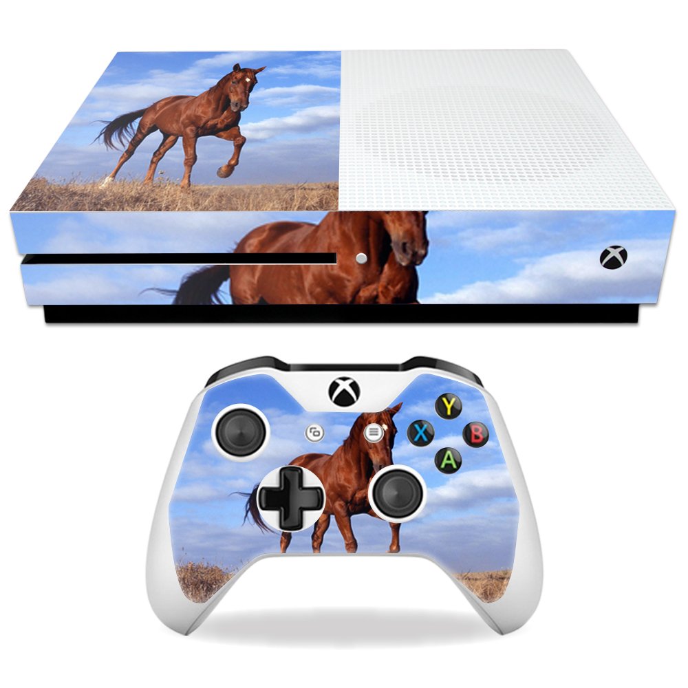 MightySkins Skin Compatible with Microsoft Xbox One S - Horse | Protective, Durable, and Unique Vinyl Decal wrap Cover | Easy to Apply, Remove, and Change Styles | Made in The USA