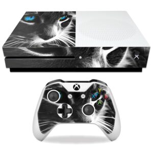 mightyskins skin compatible with microsoft xbox one s - cat | protective, durable, and unique vinyl decal wrap cover | easy to apply, remove, and change styles | made in the usa