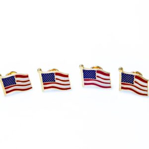 MRCUFF United States of America Flag USA Tuxedo Cufflinks and Studs Set in a Presentation Gift Box & Polishing Cloth