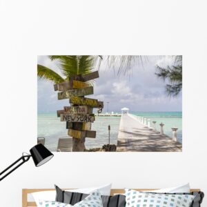 wallmonkeys fot-99802455-48 wm361874 rum point signpost peel and stick wall decals x, 48" w x 32" h-x large