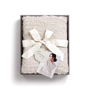 Cream Women's One Size Soft Knit Nylon Giving Shawl Wrap in Gift Box