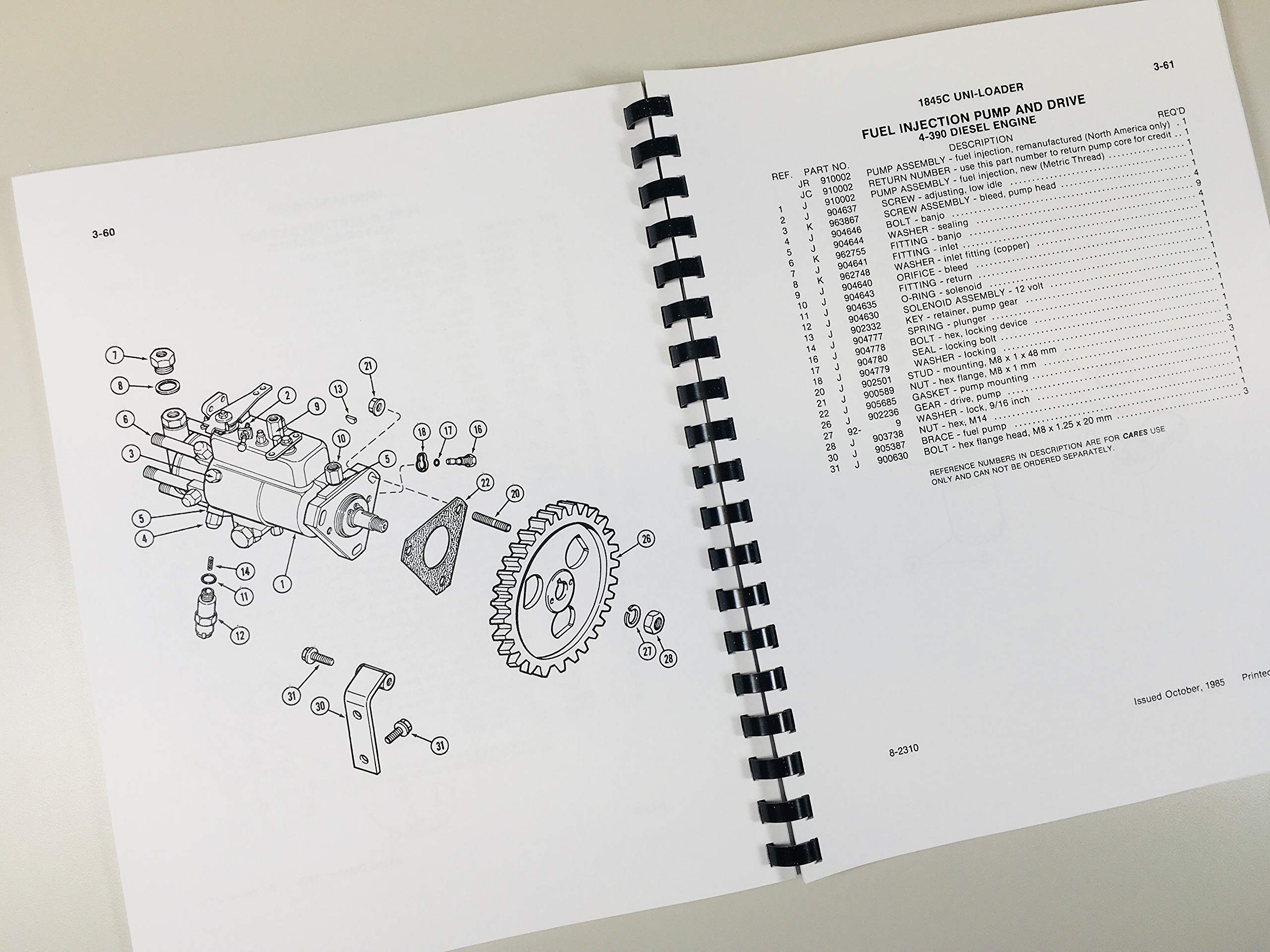 J I Case 1845C Uni Loader Parts Manual Catalog Skid Steer Assembly Exploded View Y