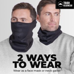 Tough Headwear Winter Face Mask & Ski Mask Neck Gaiter - Cold Weather Half Balaclava - Tactical Neck Warmer for Men & Women