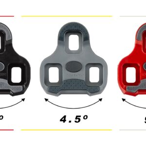 LOOK Cycle - KEO Grip Cleat Cycling Cleats – Anti-Slip Surface - Minimum Weight, Compact Size - 4.5° Angular Freedom - Color Grey