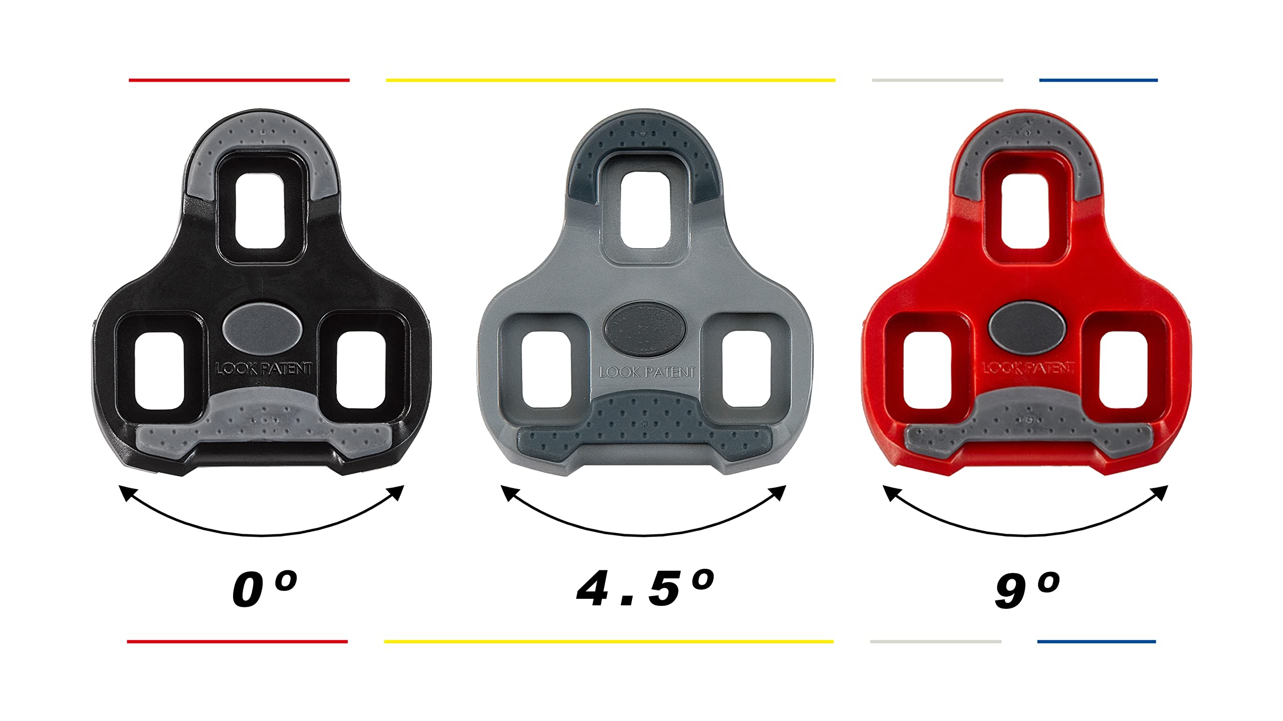 LOOK Cycle - KEO Grip Cleat Cycling Cleats – Anti-Slip Surface - Minimum Weight, Compact Size - 4.5° Angular Freedom - Color Grey