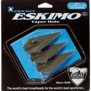 Zwickey Eskimo Broadhead Glue On 4 Blade 125 Gr. 3pk. Green