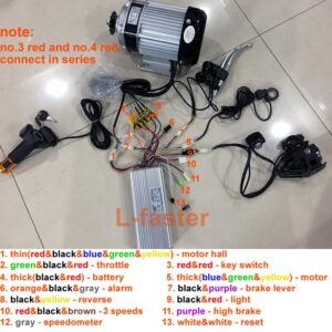 L-faster 48V 750W BRUSHLESS Motor Tricycle Rickshaw Motor KIT 750W BRUSHLESS Motor KIT for Three Wheel Bike