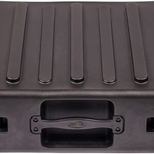 SKB Cases 3U rSeries Standard Roto Molded LLDPE Rack with Flush Carry Handles and Non-Slip Rubber Feet, Includes Rack Mount Screws