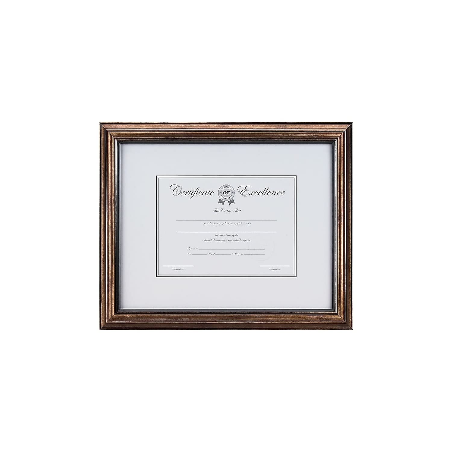 Staples 810921 Plastic Certificate Frame Bronze (53121/20189)