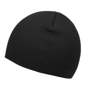 TopHeadwear Cuffless Beanie for Men Women, Unisex Short Beanies Skull Cap, Black