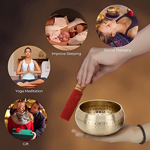 Zap Impex Beautiful New Hand Hammered Brass Singing Bowl Tibetan Meditation Yoga Singing Bowls 4.5 Inch