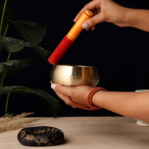 Zap Impex Beautiful New Hand Hammered Brass Singing Bowl Tibetan Meditation Yoga Singing Bowls 4.5 Inch