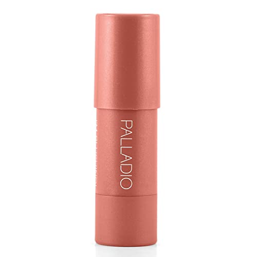 Palladio I'm Blushing 2-in-1 Cheek and Lip Tint, Buildable Lightweight Cream Blush, Sheer Multi Stick Hydrating formula, All day wear, Easy Application, Shimmery, Blends Perfectly onto Skin, Lovely