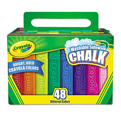 Crayola 512048 Washable Sidewalk Chalk 48 Assorted Bright Colors 48 Sticks/Set