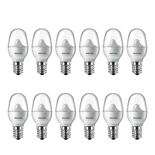 Philips LED Flicker-Free C7 Night Light Bulb, Non-Dimmable, 30 Lumen, Soft White Light (2700K), .05W=7W, E12 Base, 12-Pack