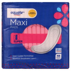 equate pads super multipack 48 count by equate