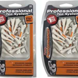 Pride Professional Tee System,Evolution Plastic 30 Golf Tees, 1 1/2" (2-Pack)