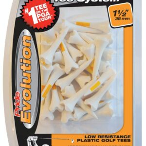 Pride Professional Tee System,Evolution Plastic 30 Golf Tees, 1 1/2" (2-Pack)