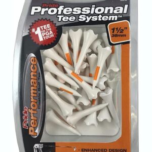 Pride Professional Tee System,Evolution Plastic 30 Golf Tees, 1 1/2" (2-Pack)