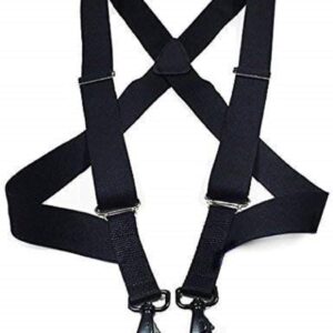 Shirt Lock Undergarment Duty Suspenders | Heavy Duty Elastic Duty Belt Suspenders | Slim and Hidden Duty Accessory