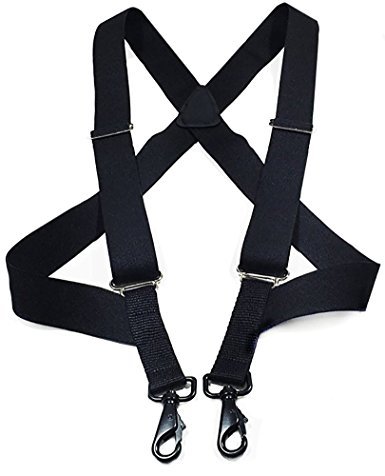 Shirt Lock Undergarment Duty Suspenders | Heavy Duty Elastic Duty Belt Suspenders | Slim and Hidden Duty Accessory