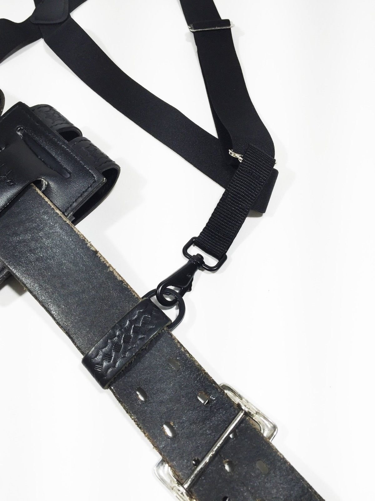 Shirt Lock Undergarment Duty Suspenders | Heavy Duty Elastic Duty Belt Suspenders | Slim and Hidden Duty Accessory