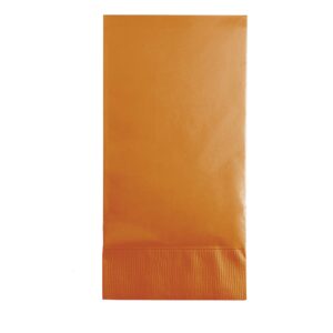 creative converting 192 count touch of color paper guest napkins, 3-ply, pumpkin spice