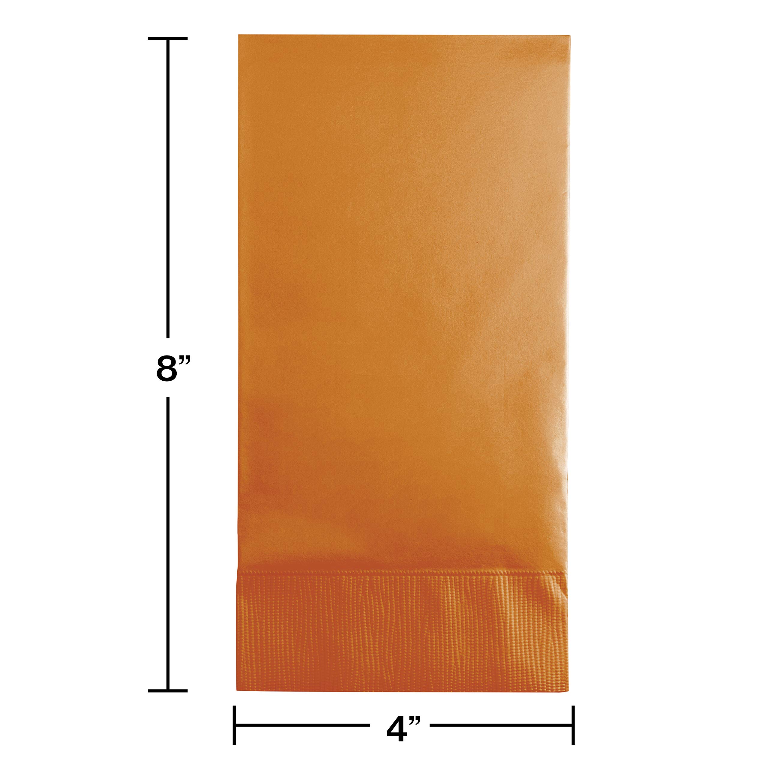 Creative Converting 192 Count Touch of Color Paper Guest Napkins, 3-Ply, Pumpkin Spice