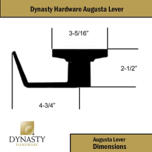 Dynasty Hardware AUG-00-26D Grade 2 Commercial Duty Office Door Keyed Lever Lockset, ADA, Satin Chrome Finish