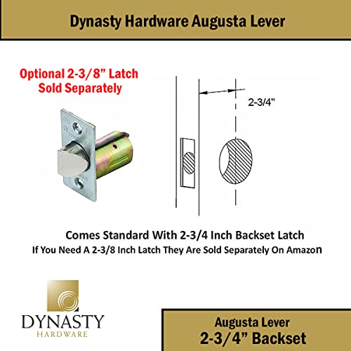 Dynasty Hardware AUG-00-26D Grade 2 Commercial Duty Office Door Keyed Lever Lockset, ADA, Satin Chrome Finish