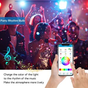 Smart Light Bulb with Bluetooth Speaker and Controlled RGB Multi Color Adjustable and Dimmable by Wireless APP Music Speaker Bulb