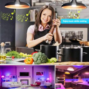 Smart Light Bulb with Bluetooth Speaker and Controlled RGB Multi Color Adjustable and Dimmable by Wireless APP Music Speaker Bulb