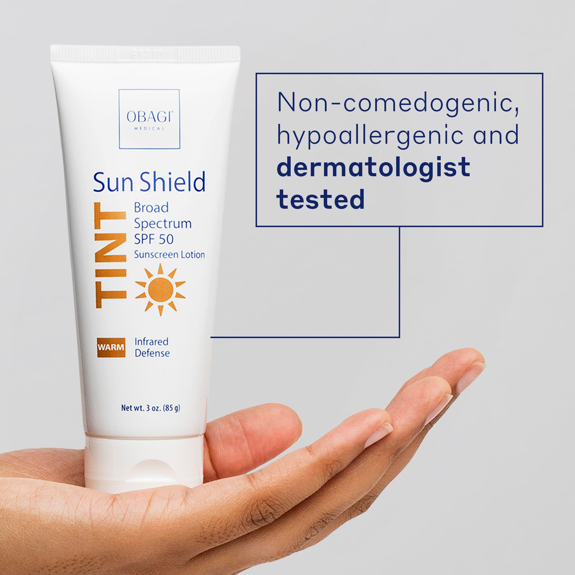 Obagi Sun Shield Tinted Sunscreen – Broad Spectrum SPF 50 Protection from the Sun – Warm Tint – 3 oz