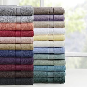 Madison Park Signature 800GSM 100% Cotton Luxurious Bath Towel Set Highly Absorbent, Quick Dry, Hotel & Spa Quality for Bathroom, Multi-Sizes, Seafoam 8 Piece