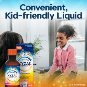 Xyzal Children's Oral Solution 24-Hour Allergy Relief for Kids, New Bubble Gum Flavor, 5 Fl. oz. (Alcohol-free, Sugar-free & Dye-free)