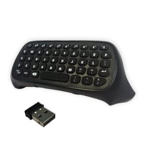 Old Skool Xbox One Chatpad - Mini Wireless Keyboard with 3.5m Headphone Jack 2.4G Messenger Pad Text Pad for Microsoft Xbox One Controller Black