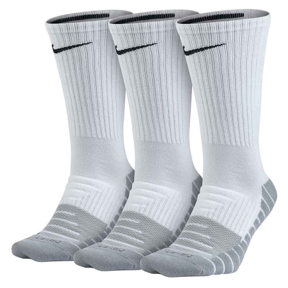 Nike Dry Cushion Crew Training Sock (3 Pairs),White,X-Large