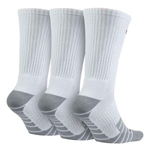 Nike Dry Cushion Crew Training Sock (3 Pairs),White,Medium